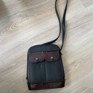 Brighton - slender leather crossbody , VGC